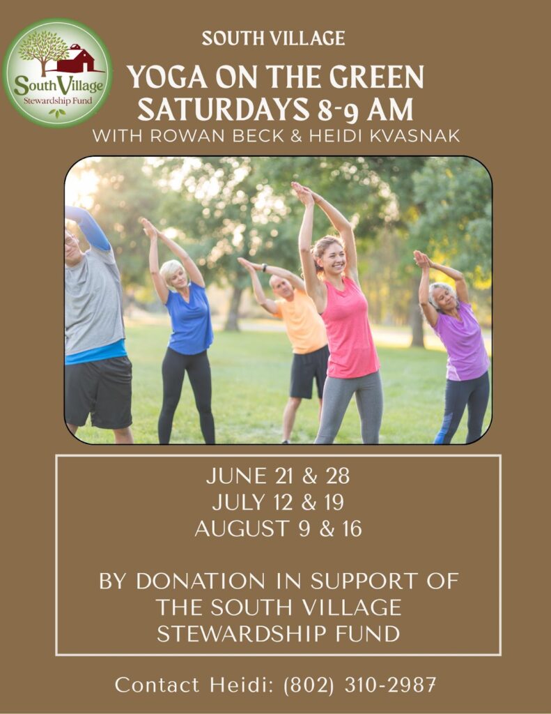 South Village Community Garden yoga classes for summer 2025